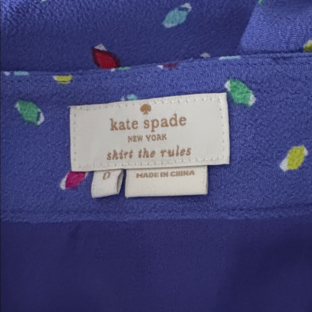 KATE SPADE Magnolia Petit Christmas Light  Full Skirt Purple Size 0 (XS) - Picture 9 of 11